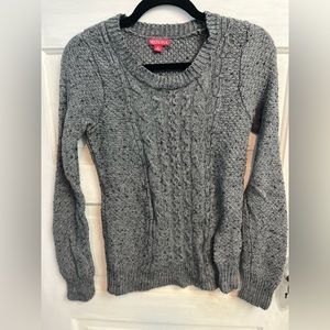 Gray crochet sweater